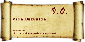 Vida Oszvalda névjegykártya